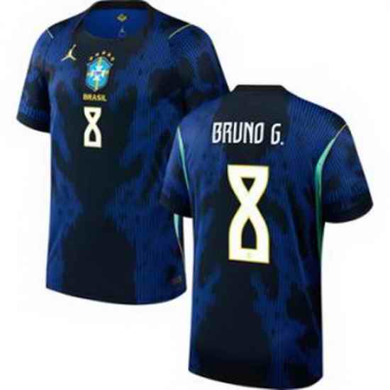 Men 8 Brazil National Team Bruno Guimaraes 2026 Home Jersey 1